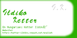 ildiko ketter business card
